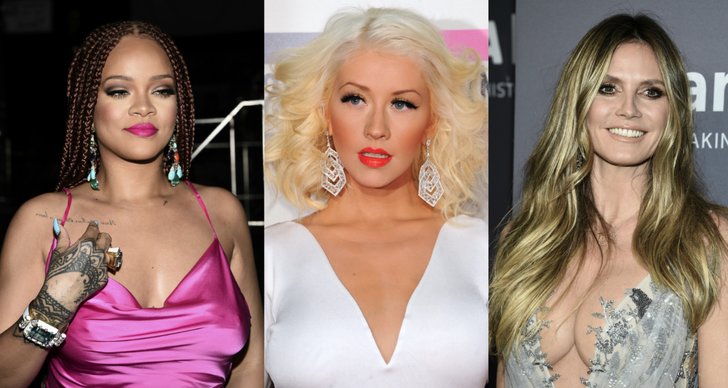 Christina Aguilera, Scarlett Johansson, Kändis, Heidi Klum, Kristen Stewart, Fetisch, Rihanna